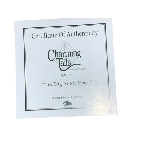 Fitz and Floyd You Tug At My Heart Figurine  Charming Tails by Dean Griff - Picture 12 of 12